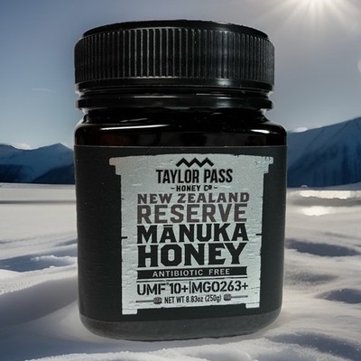Taylor Pass Honey Co. New Zealand Reserve Manuka Honey UMF 10+MGO263+ Exp. 06/28