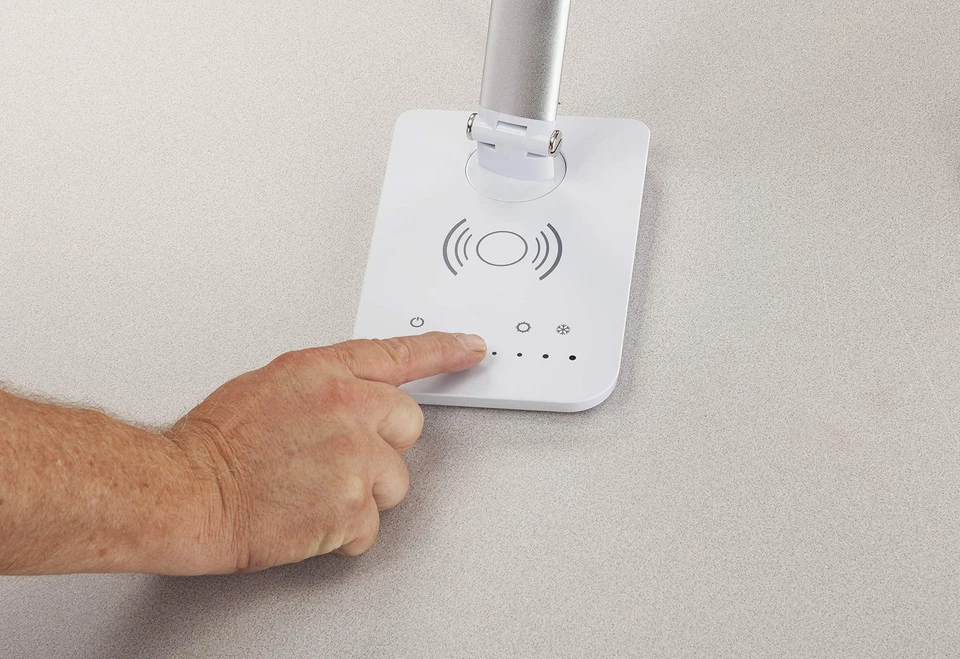 1009SL, Cuello Pivotante, Inalámbrico Incorporado, Puerto USB Vamp Lámpara LED con Carga... Foto 2 de 3