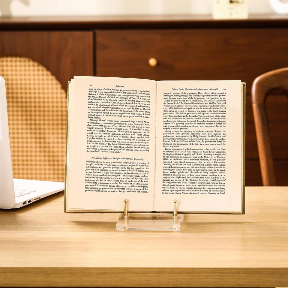 Caballete acrílico soporte para libros 4 x 6 x 6 pulgadas para exhibición soporte de placa transparente con anuncio... Foto 4 de 4