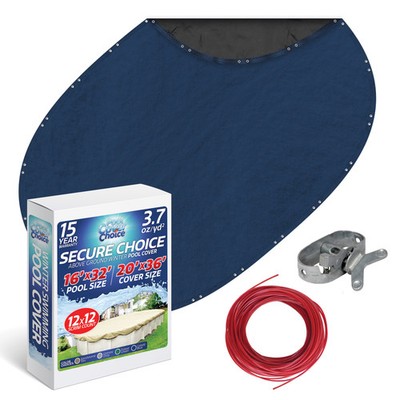 Pool Cover Choice 16'x32' Oval Above Ground Secure Choice Cobalt Blue