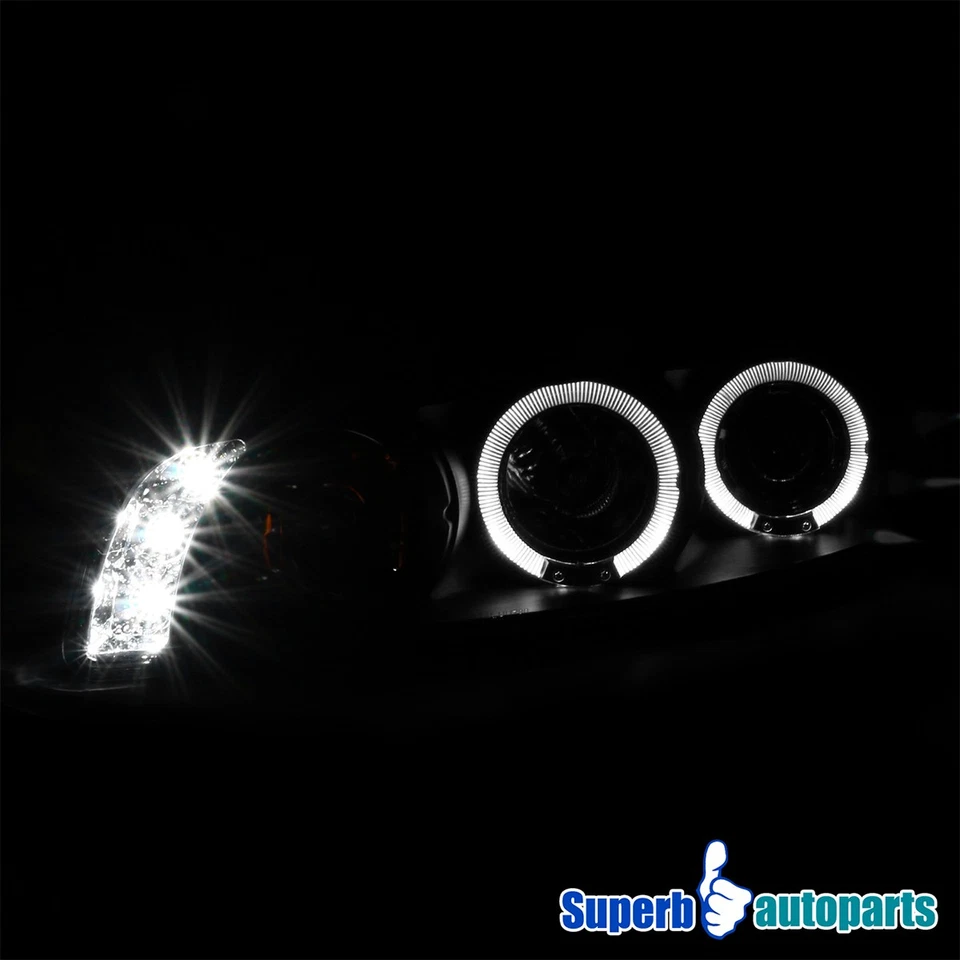 Fits 1997-2003 Pontiac Grand Prix LED Halo Projector Headlights Lamp Left+Right - Imagem 4 de 4