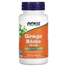 Ginkgo Biloba, 60 mg, 120 Veg Capsules