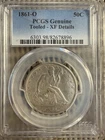 1861-O Seated Liberty Half Dollar PCGS tooled XF details