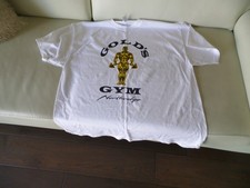 NEW GOLD'S GYM AUTHENTIC GENUINE T-SHIRT SIZE XL 100 COTTON WHITE NWT