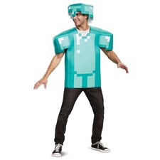Minecraft Diamond Armor Adult Female Costume One Size