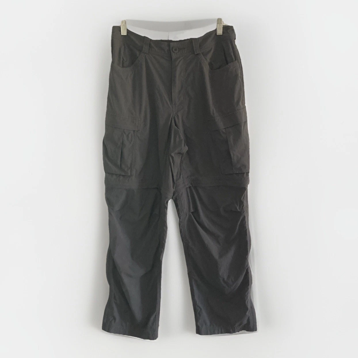 REI Co-op Cargo Pants Convertible Mens Sz 34x30 Gray Nylon Hiking Quick Dry