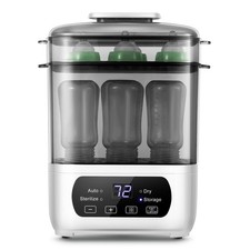 Baby Bottle Steamer and Dryer, Electric Steamer and Dryer for Baby Bottles, 4-in