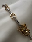 Sterling Silver Vermeil ~7x5MM Amethyst & Diamond Accent Halo Link Bracelet  — photo 5
