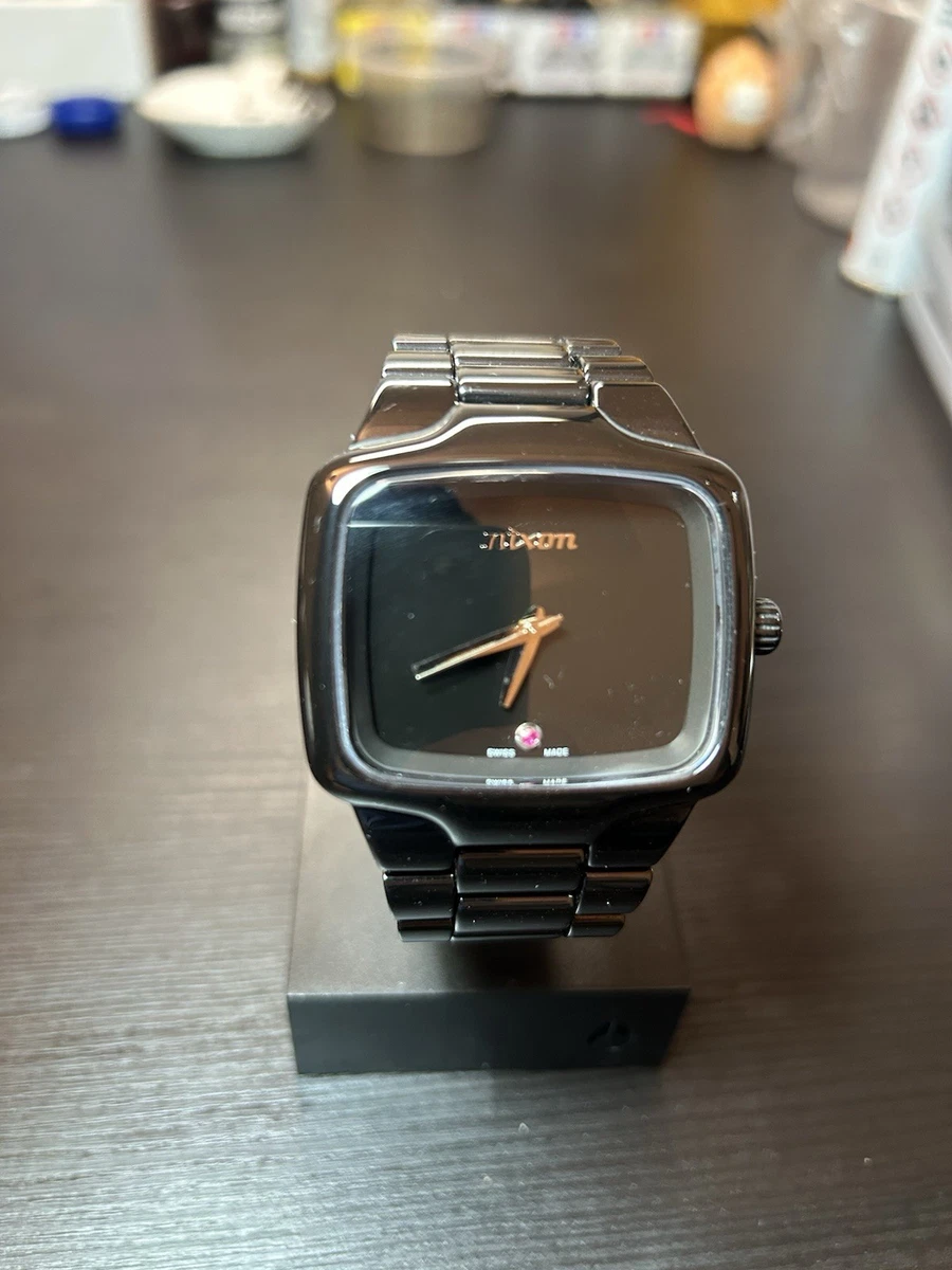 Nixon A2781426-00 – Orologio Uomo In Acciaio, Cassa Grigia, Quadrante Nero, Movimento Al Quarzo, Cronografo, Impermeabile 200m