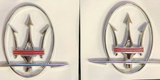 2x Side Emblem Logo Badge Fit Maserati Ghibli Quattroporte Levante Silver Red 2x Side Emblem Logo Badge Fit Maserati Ghibli Quattroporte Levante Silver Red