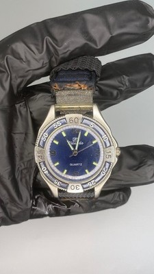 Ricardo Quartz Blue Dial Men's Sport Watch Diver Style For Parts/Repair