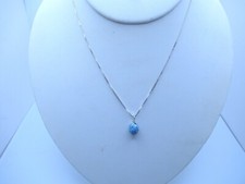 Sterling Silver Turquoise Bead Necklace