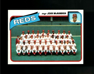 1980 Topps #606 John McNamara Reds Team Checklist best ive ever seen NM+  =169=