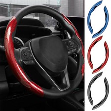 2pc Car Steering Wheel Cover Booster Non-slip Carbon Fiber Universal Accessories