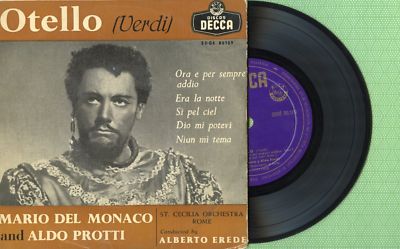 MARIO DEL MONACO / Otello - Verdi / DECCA SDGE 80109 Pressing Spain 1956 EP VG