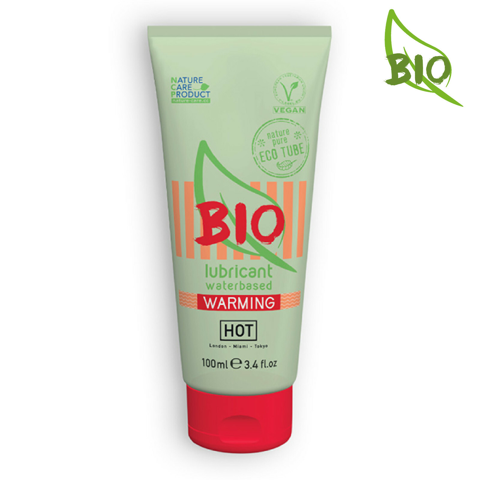 Organic Bio Vegan - Warming Superglide Waterbased Lubricant Lubrificante Vegano