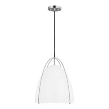 Generation Lighting Norman 1-Light Chrome Modern Industrial Pendant