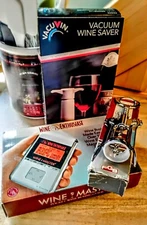 Vacuvin Wine Bottle Vacuum Sealer, 2006 Wine Enthusiast, Italy Novelle Corkscrew