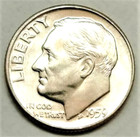 ✅ 1959 D UNCIRCULATED 90% Silver Roosevelt Dime BU from OBW Roll Full Bell Lines — photo 3
