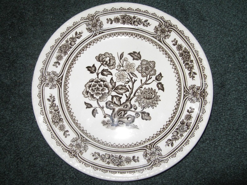 Vintage Dorset Wood & Sons Burslem Painted Embossed Edge 8" Plate Dish ENGLAND