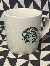 2020 STARBUCK 12 OZ WHITE MUG WITH MERMAID LOGO & PAW PRINTS CUP