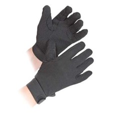 Shires Adults Newbury Riding Gloves - Black - Extra Small - Cotton - Pimple Grip