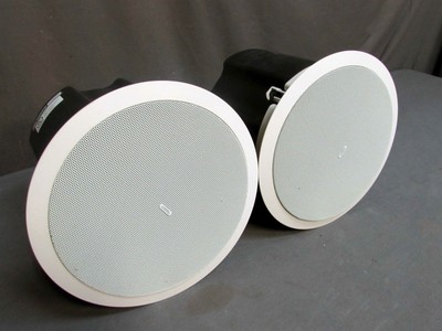 Lot Of 2 Tannoy Cvs6 White Indoor Ceiling Wall 6 Ohms Loudspeaker