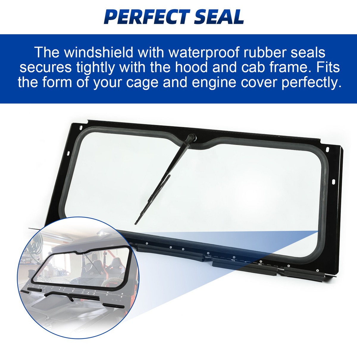 2019+ Honda Talon 1000R 1000X Front Glass Windshield & Aluminum