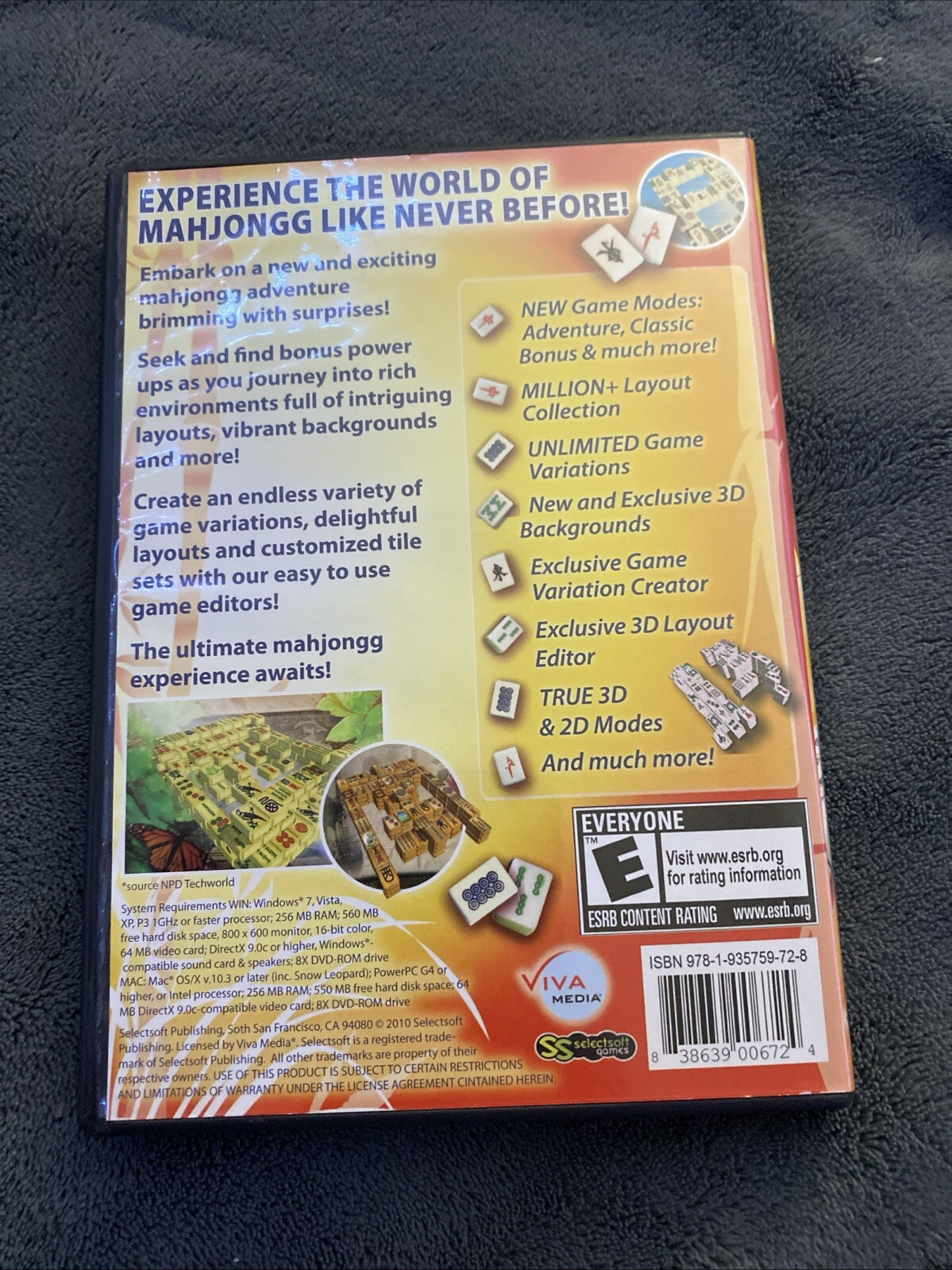 Mahjongg 4 Deluxe Edition Selectsoft Games Windows Mac DVD-ROM Mahjong ...