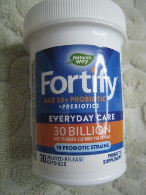 Nature s Way Fortify Probiotic + Prebiotic age 50+ Supplement 30 caps 08/2025