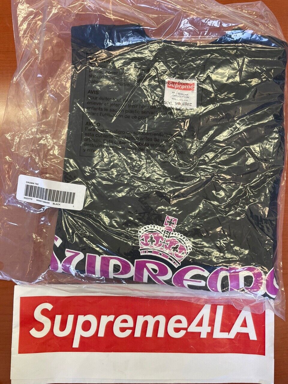 Supreme Crown Tee Black L in Hand | eBay