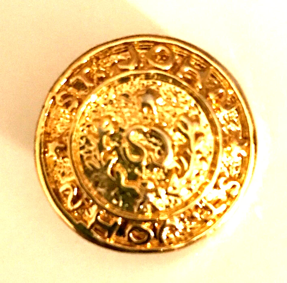 St John New York Gold Hauté Couture N.Y.C Designer Gold Vintage Button 20mm RARE - Image 2 of 4