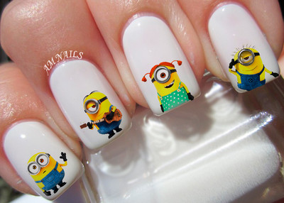 ミニオン　予約アート♡ Minions Nail Art Stickers Transfers Decals Set of 42 - A1209 | eBay