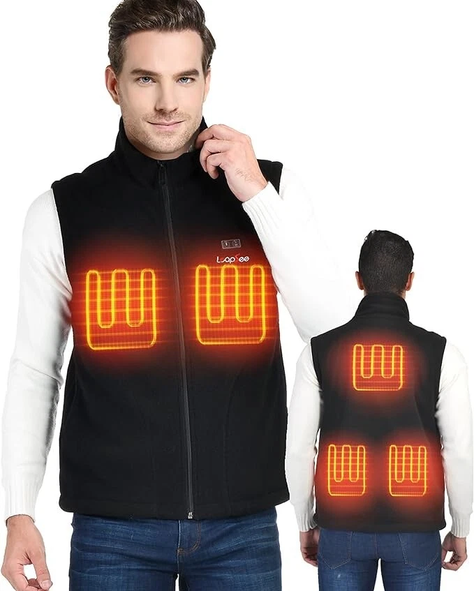 Heated Vest with Battery Pack Lightweight Fleece MEN'S LARGE HEATED LEAPSEE $85