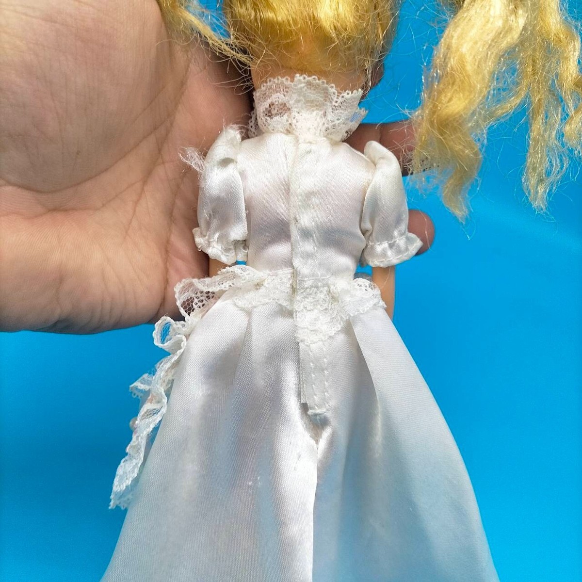 TAKARA Licca-Chan Doll Blonde hair White Dress Figure Toy Japan