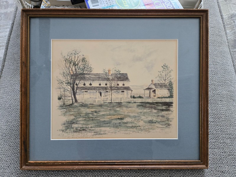 Artist George Little Framed Cravens House Lookout Mountain Chattanooga Tennessee