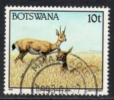 Botswana Stamp Scott 522 Used 10t Oribi (African Antelope) Wild Animals 1992