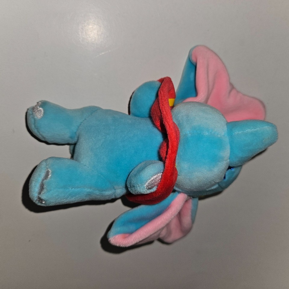 Disney Store Mini Cuddleez Blue Dumbo Plush 6" Long Stuffed Animal Toy