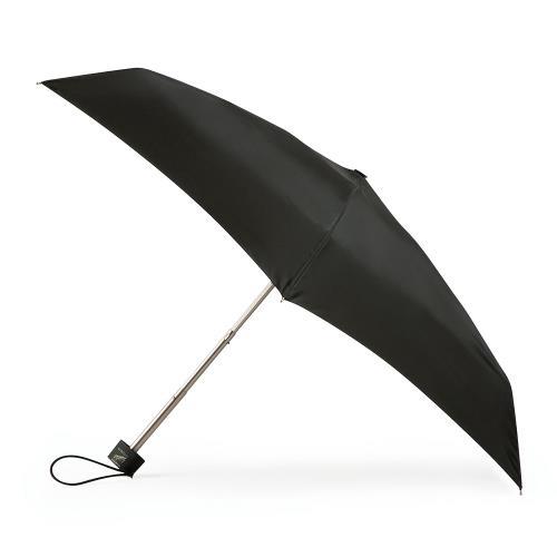 New! Totes Mini Flat 5 Section Steel Frame Thin Compact Umbrella Black