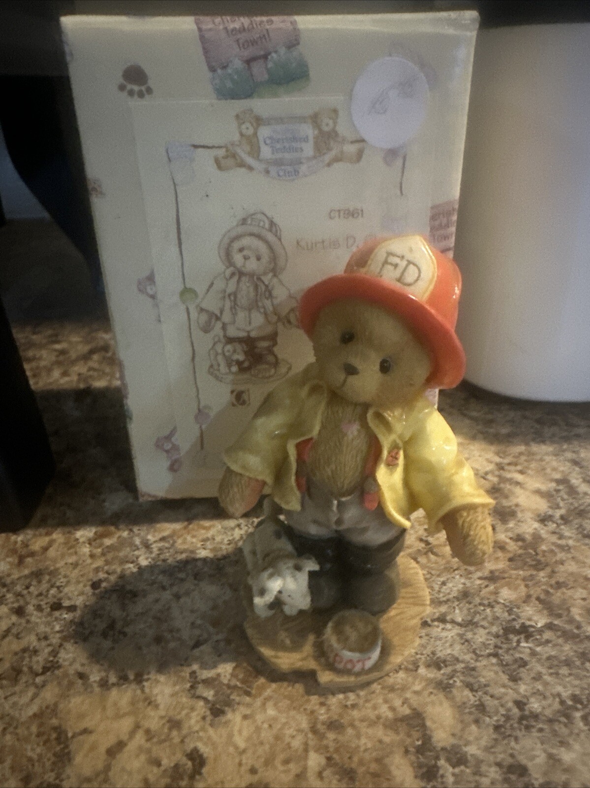 Cherished Teddies Fireman Kurtis D. Claw Dalmatian Dog Spot Figurine CT961 1996
