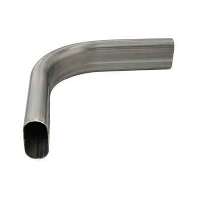 CXRacing 2.5'' 90 Degree Oval 304 Stainless Steel Pipe Tube 16 Gauge Vertical