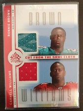 2005 UD Reflections #CC-BW Ronnie Brown Carnell Williams Jersey RC Bucs Dophins