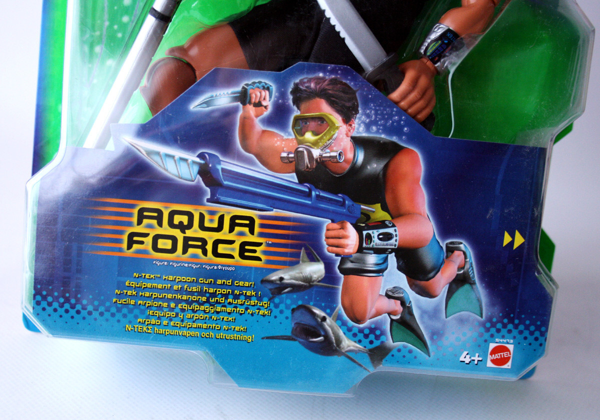 RARE MAX STEEL AQUA FORCE DIVER FIGURE MATTEL 2001 EUROPEAN NEW
