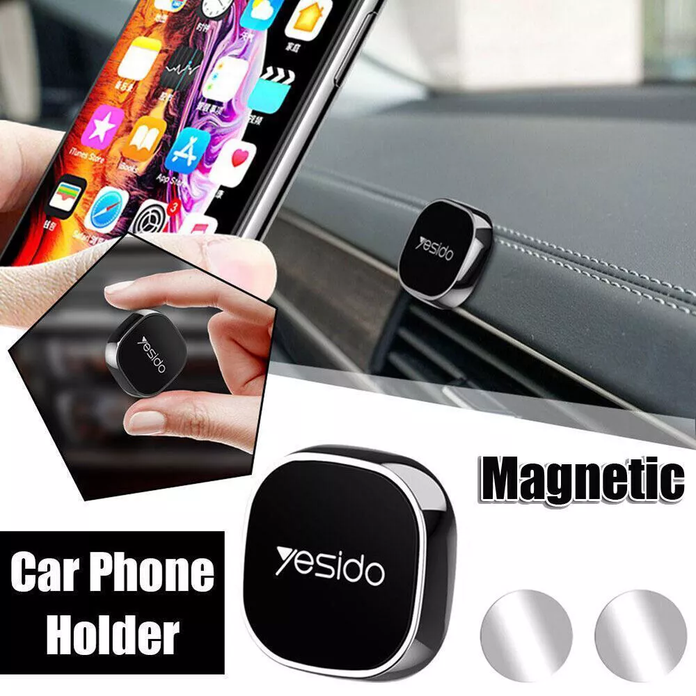 Black Mini Magnetic Car Phone Holder Stand For iPhone Magnet Mount