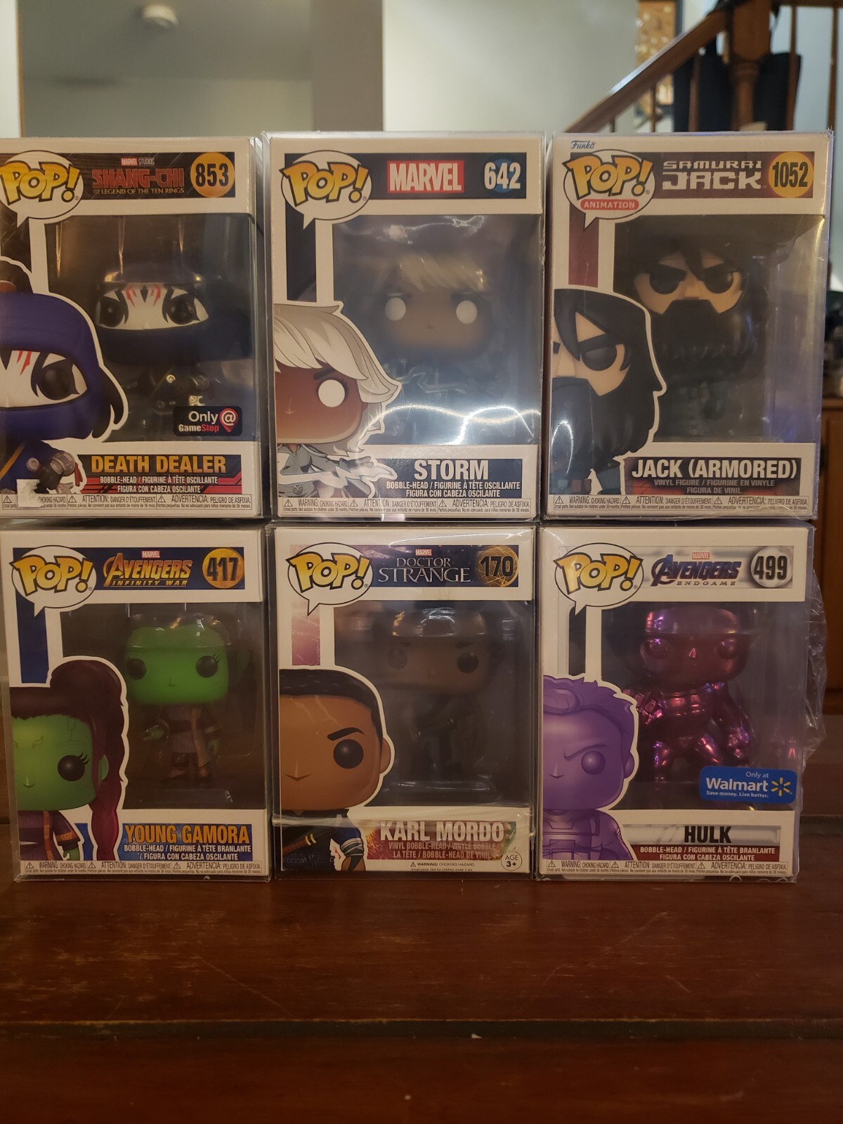 Funko Pop Lot Of 6 -DAMAGED- Storm, Jack, Death Dealer, Gamora, Mordo, Hulk