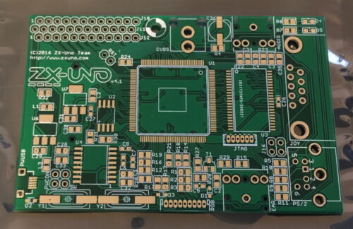 ZX Spectrum ZX-UNO v4.1 PCB - 1.2mm FR4 HASL - Spectrum FPGA Clone Board - Picture 1 of 2