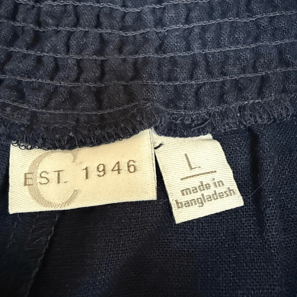 Croft & Barrow Pantalones Cortos Mezcla Lino Azul Marino Talla L Foto 3 de 4