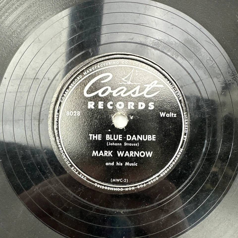 Mark Warnow Falling In Love / Blue Danube 78 RPM 10" Record - Image 2 of 4