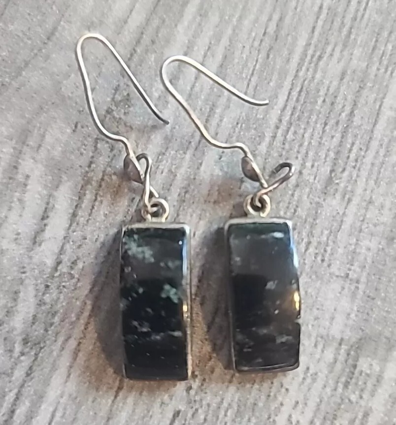 Vintage Sterling 925 Solid Silver Snowflake Obsid… - image 1