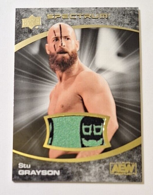 2021 Upper Deck Spectrum AEW Relics Dark #53 Stu Grayson Shirt Swatch #19/25